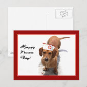 Happy Nurses Day Dachshund briefkaart (Voorkant / Achterkant)