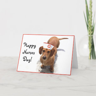 Happy Nurses Day Dachshund wenskaart Kaart