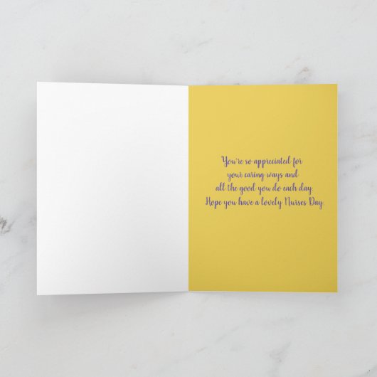 Happy Nurses Day Friend Lila aangepaste naam Kaart (Binnen)