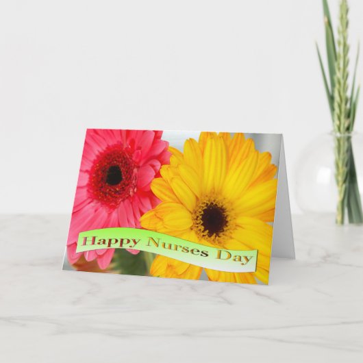 Happy Nurses Day Gerber Daises Kaart (Voorkant)