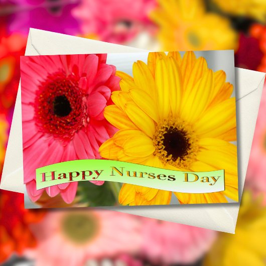 Happy Nurses Day Gerber Daises Kaart