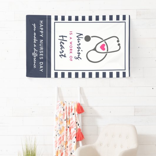 Happy Nurses Day Gray Stethoscope Illustration Spandoek (Insitu)