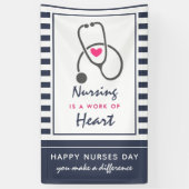 Happy Nurses Day Gray Stethoscope Illustration Spandoek (Verticaal)
