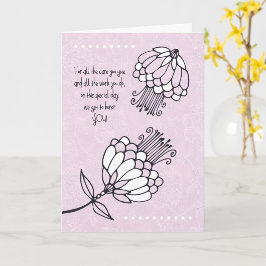 Happy Nurses Day Kaart (Gele Bloem)