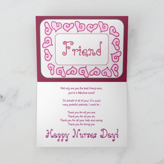 HAPPY Nurses Day  Kaart (Binnen)