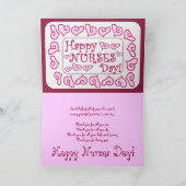 Happy Nurses Day Kaart - Pink Hearts (Binnen)