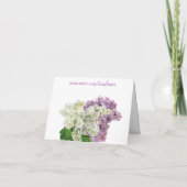 Happy Nurses Day - Lila bloemen Kaart (Achterkant)