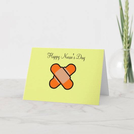 Happy Nurse's Day met pleister voor pleister Bedankkaart (Voorkant)