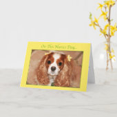 Happy Nurses Day met Sweet Cavalier King Charles Kaart (Gele Bloem)