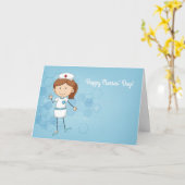 Happy Nurses Day Opgevouwen Kaart (Gele Bloem)