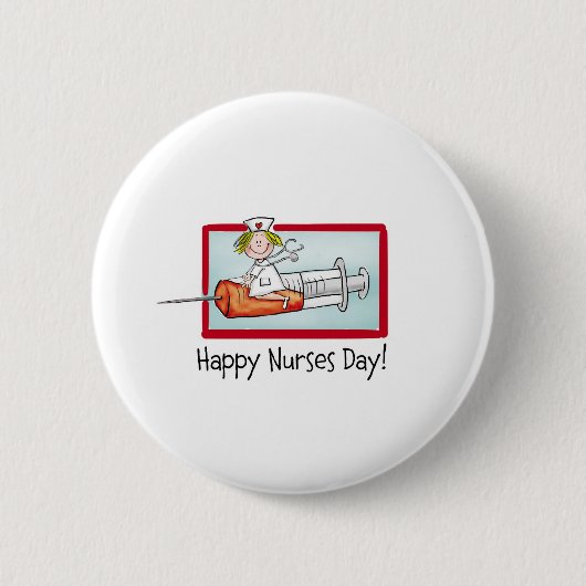 Happy Nurses Day Ronde Button 5,7 Cm (Voorkant)