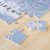 Happy Nurses Day Roze Hart met Vleugels Personalis Legpuzzel (Zijkant)