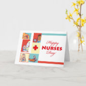 Happy Nurses Day, verpleegkundigen en hun patiënte Kaart (Gele Bloem)