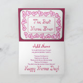 Happy Nurses Day voor de Queen of TLC Kaart (Binnen)