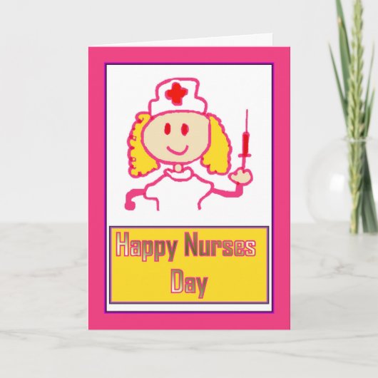 Happy Nurses Day voor zorgzame verpleegster Kaart (Voorkant)