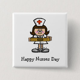 Happy Nurses Day Vrouw Verpleegkundige Button