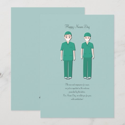 Happy Nurses Day Wenskaart (Voorkant / Achterkant)