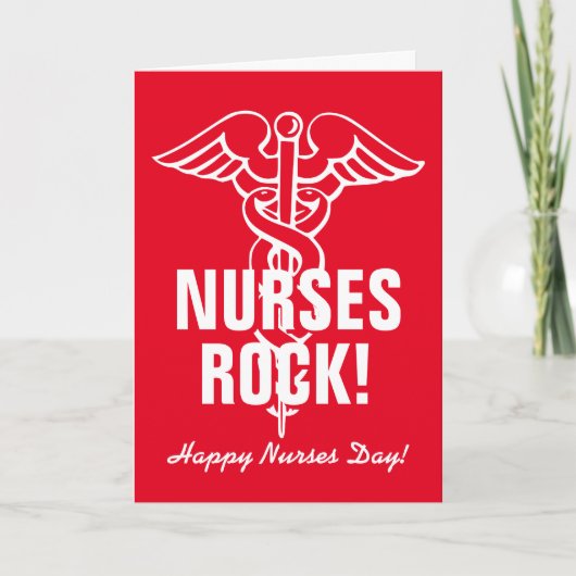 Happy Nurses Day wenskaart voor verpleegweek Kaart (Voorkant)