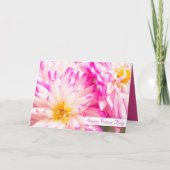 Happy Nurses Day Witte en Roze Dahlia Kaart (Voorkant)