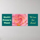 Happy Nurse's Week! Banner Poster Prints Roos Blau (Voorkant)