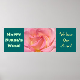 Happy Nurse's Week! Banner Poster Prints Roos Blau