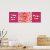 Happy Nurse's Week! Banner Poster Roze Bedankt (Keuken)