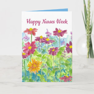 Happy Nurses Week Bedankt Zinnia Flowers Kaart