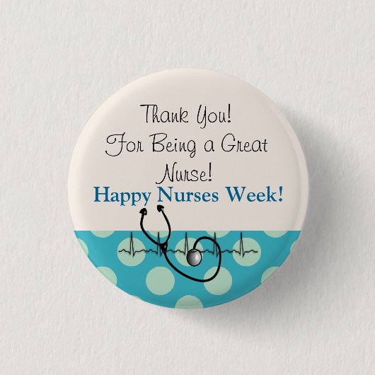 Happy Nurses Week Buttonnen #66 Ronde Button 3,2 Cm (Voorkant)