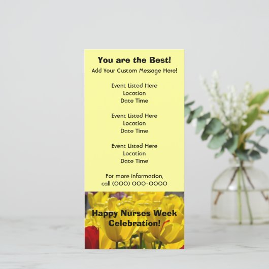 Happy Nurses Week Celebration Event Kaarten aangep (Staand voorkant)