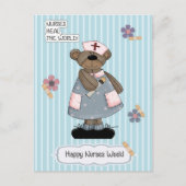 Happy Nurses Week. Cute Teddy Bear Briefkaart (Voorkant)