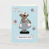 Happy Nurses Week. Cute Teddy Bear Kaart (Voorkant)
