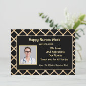 Happy Nurses Week Fotowaardering Medische Kaart (Staand voorkant)
