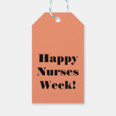 Happy Nurse's Week Gift Labels Aangepaste Roos Ver Cadeaulabel (Achterkant)