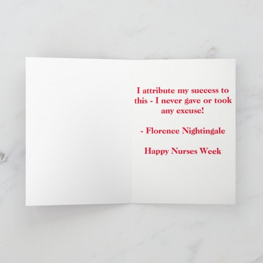 Happy Nurses Week Kaart (Binnen)