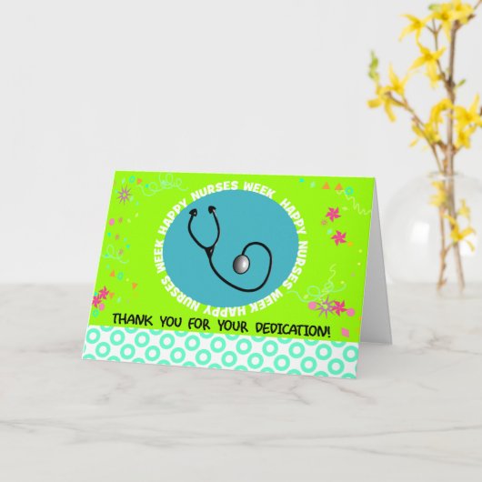 Happy Nurses Week Kaart II (Gele Bloem)