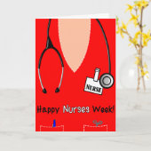 Happy Nurses Week Kaart Scrub Top (Gele Bloem)