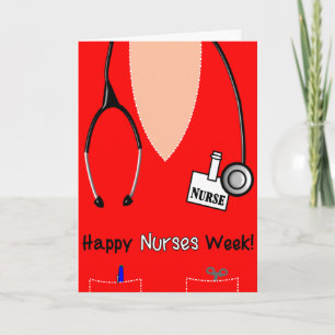 Happy Nurses Week Kaart Scrub Top