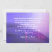 Happy Nurses Week. Medical Caduceus Kaart (Achterkant)