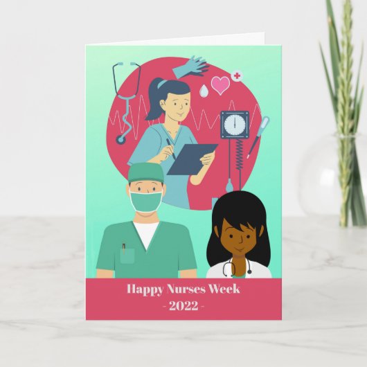 Happy Nurses Week met een verscheidenheid aan verp Kaart (Voorkant)