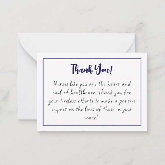 Happy Nurses Week Nurse Appreciation Notitiekaartje (Achterkant)