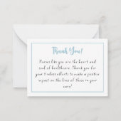 Happy Nurses Week Nurse Appreciation Notitiekaartje (Achterkant)