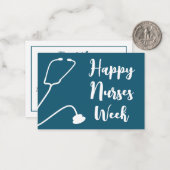 Happy Nurses Week Nurse Appreciation Notitiekaartje (Voorkant / Achterkant in situ)