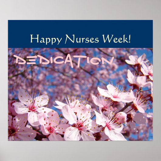 Happy Nurses Week poster Dedication Nursing (Voorkant)
