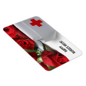 Happy Nurses Week. Rode rozen en zure Petten Magneet (Rechterzijde)