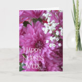 Happy Nurses Week-Roze Chrysanten Kaart (Voorkant)