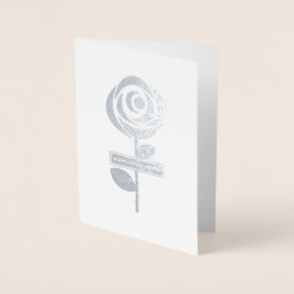 Happy Nurses Week. Rozen en stethoscoop Folie Kaarten