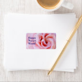 Happy Nurses Week! sticker labels Pink Rose Flower (Insitu)