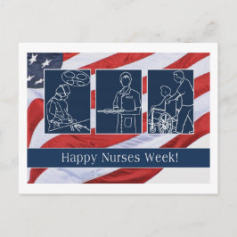 Happy Nurses Week. USA Patriotic Briefkaart