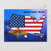 Happy Nurses Week. USA Patriotic Briefkaart (Voorkant)