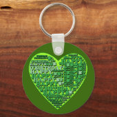 Happy O'Birthday met Heart T shirten en Gifts Sleutelhanger (Voorkant)